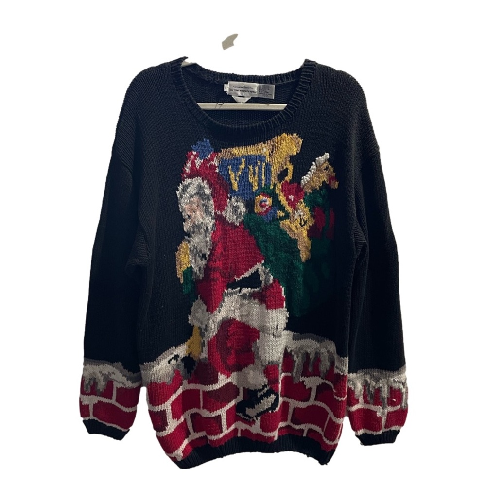Vintage Alexandra Bartlett For The Eagle’s Eye Christmas Holiday Santa Sweater
